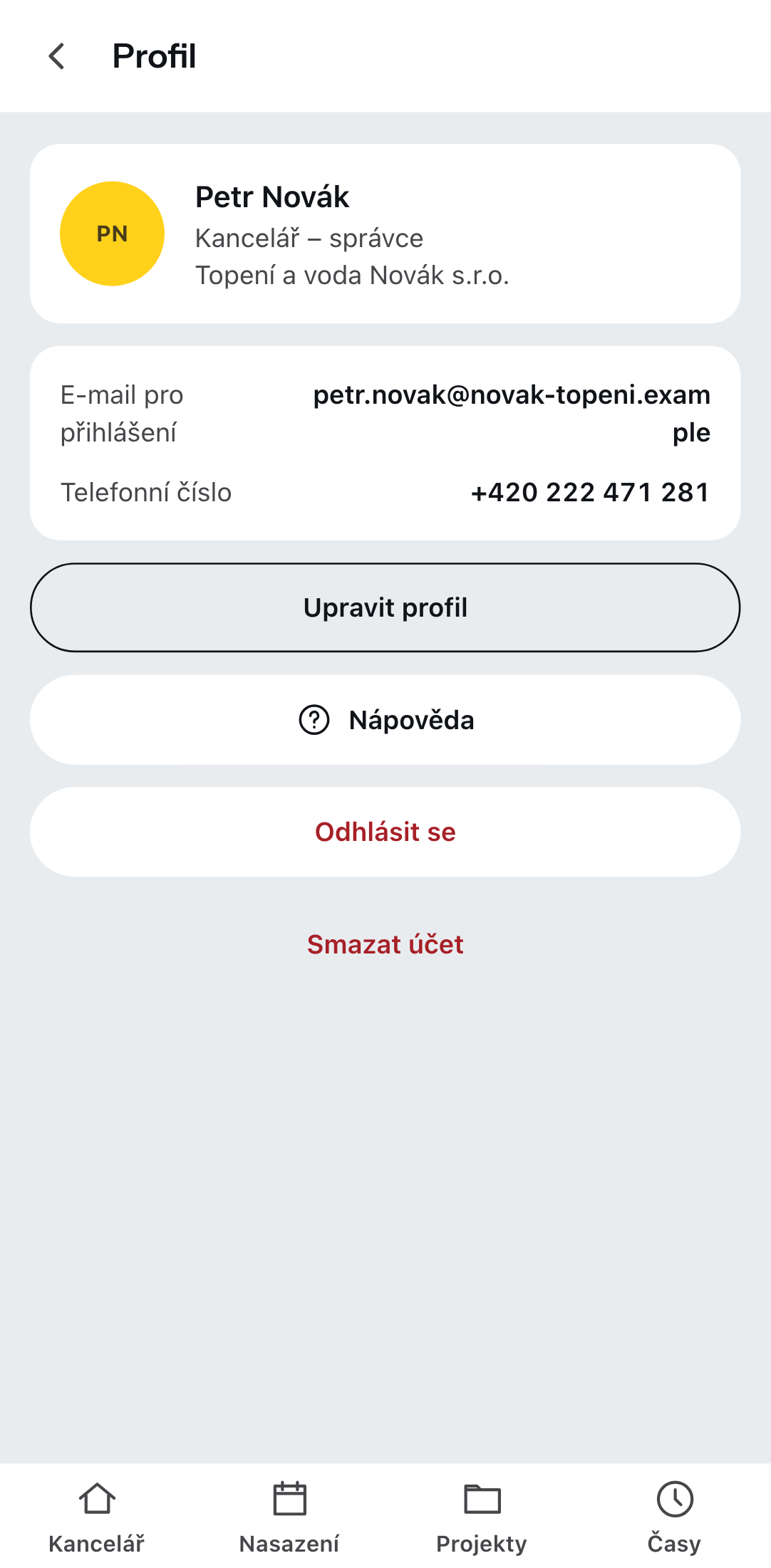 Profil za ozubeným kolem