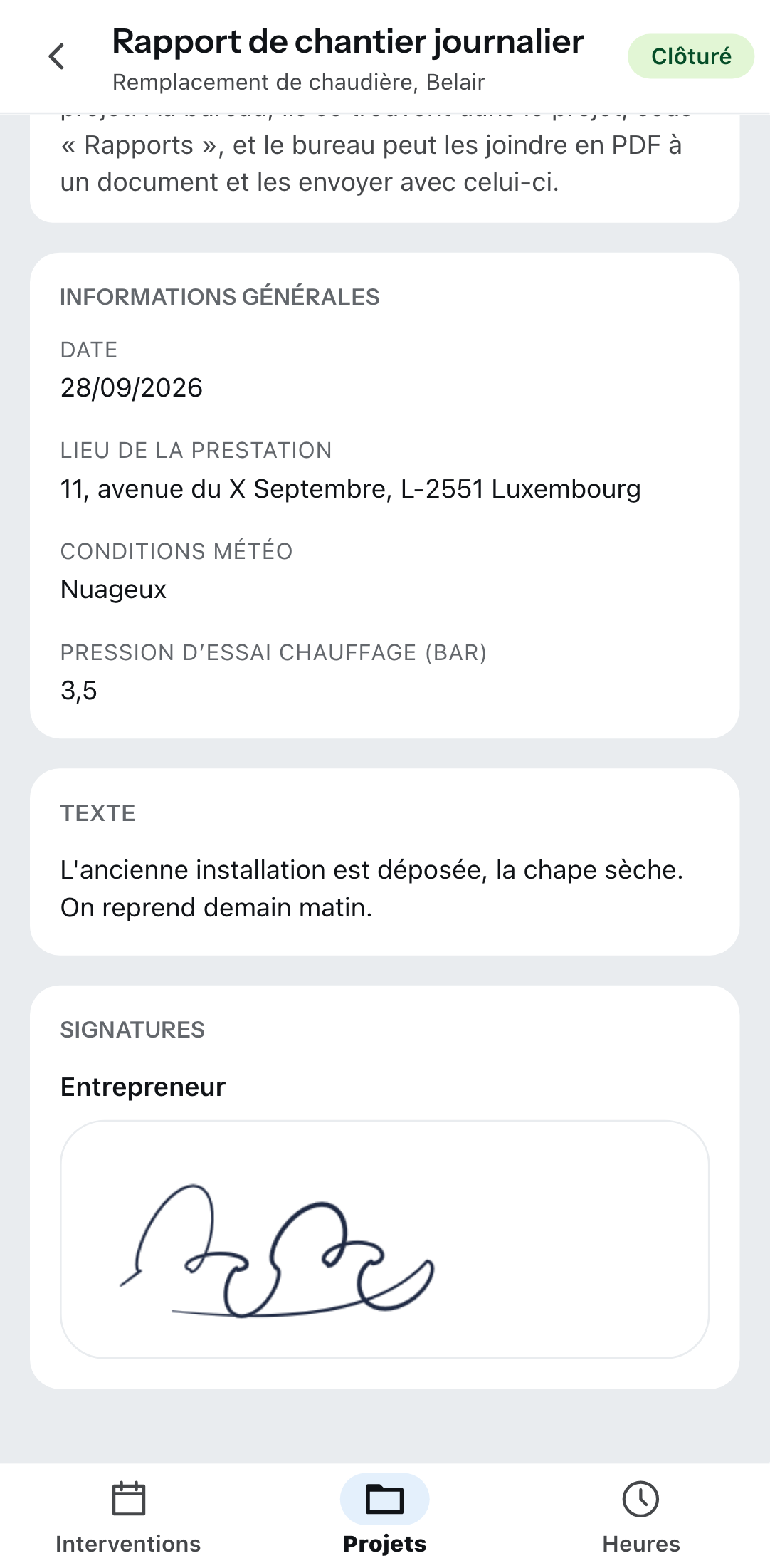 Un rapport sur le téléphone
