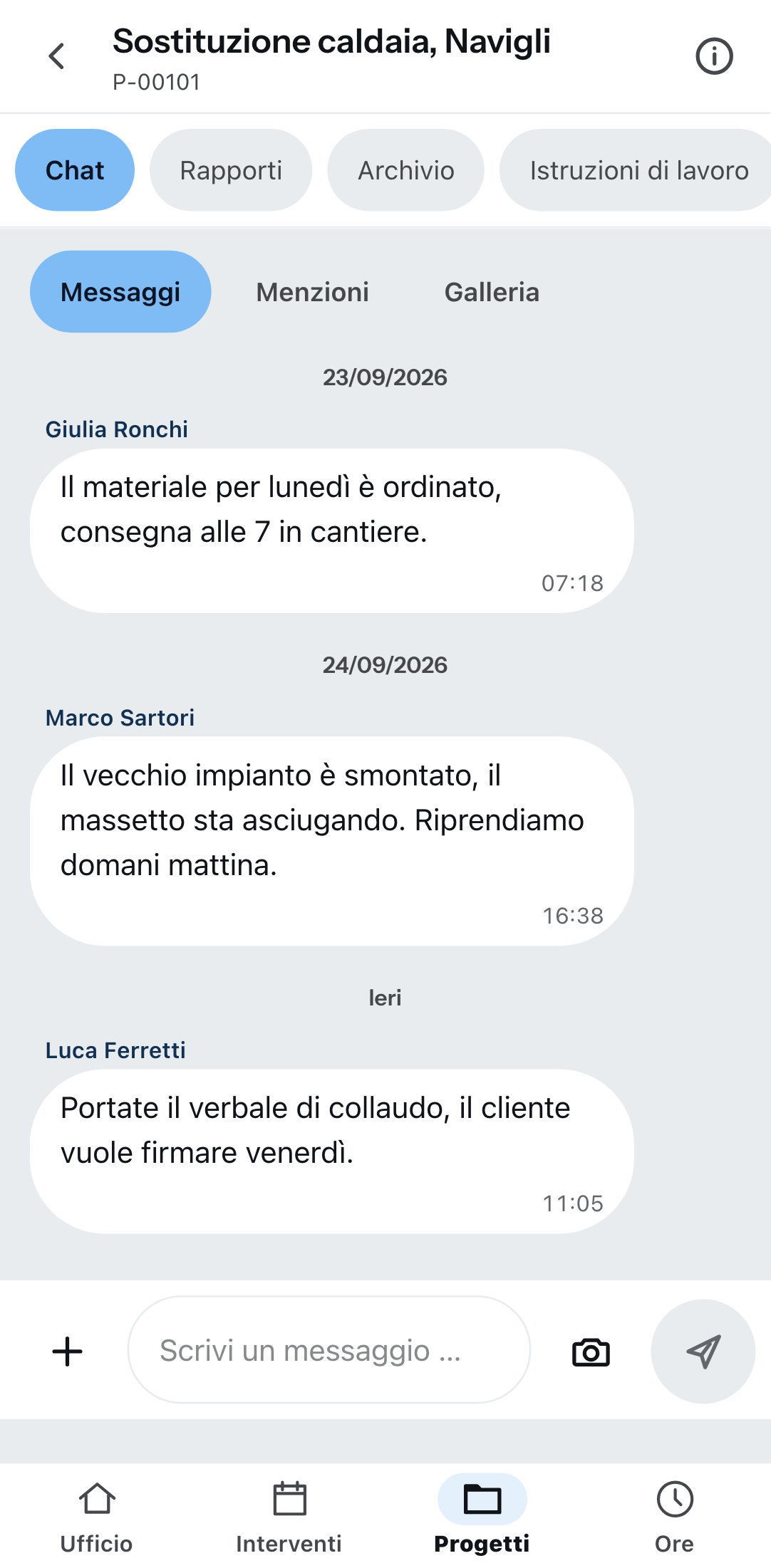 Un progetto sul telefono