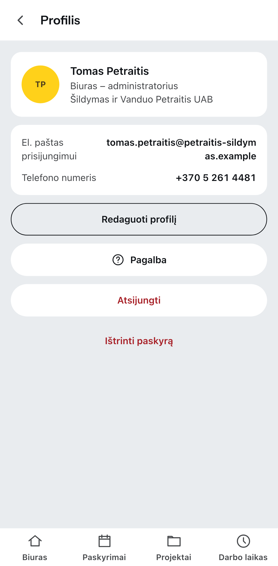 Profilis už krumpliaračio