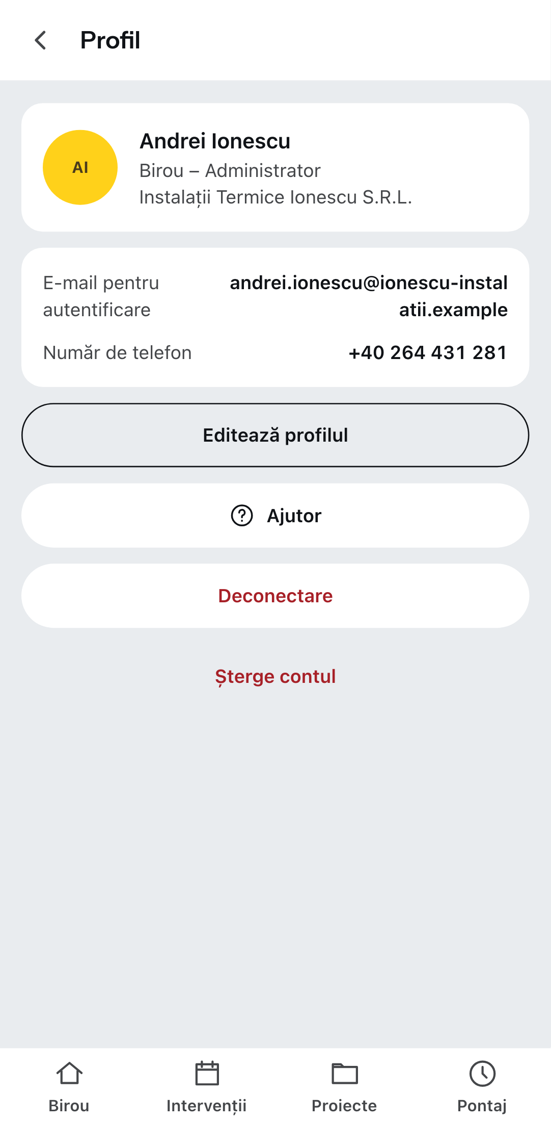 Profilul din spatele rotiței