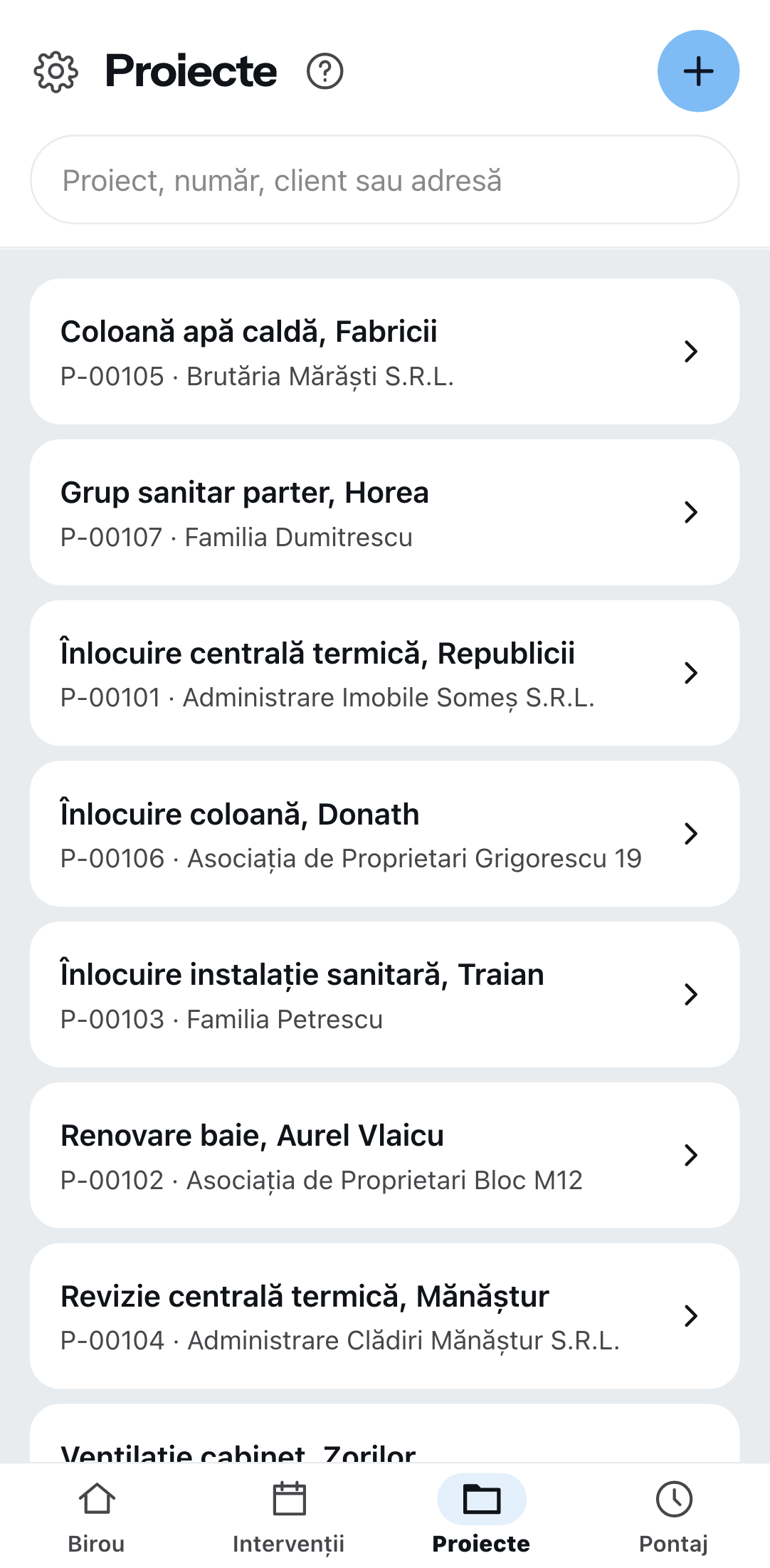 Lucrările pe telefon